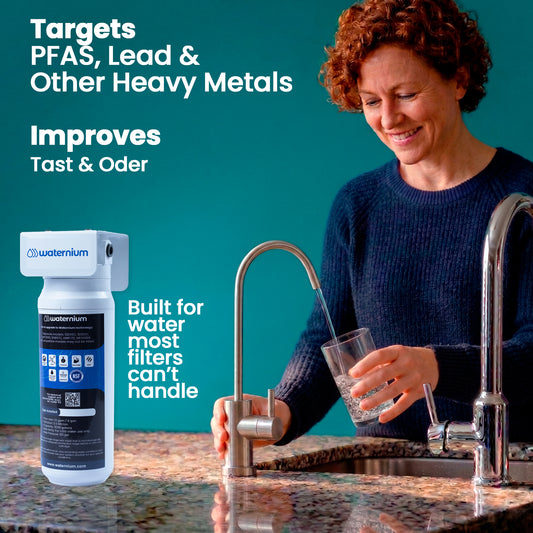 Under-Sink Water Filter | Commercial Grade 3-Stage Filtration | PFAS, Lead & Heavy Metal Reduction | Easy Install | Inline & Dedicated Faucet Options (Dedicated Faucet Kit)